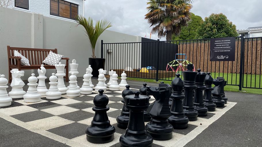 Outdoor Kids Play Area - Chess | Jet Park Hotel Rotorua