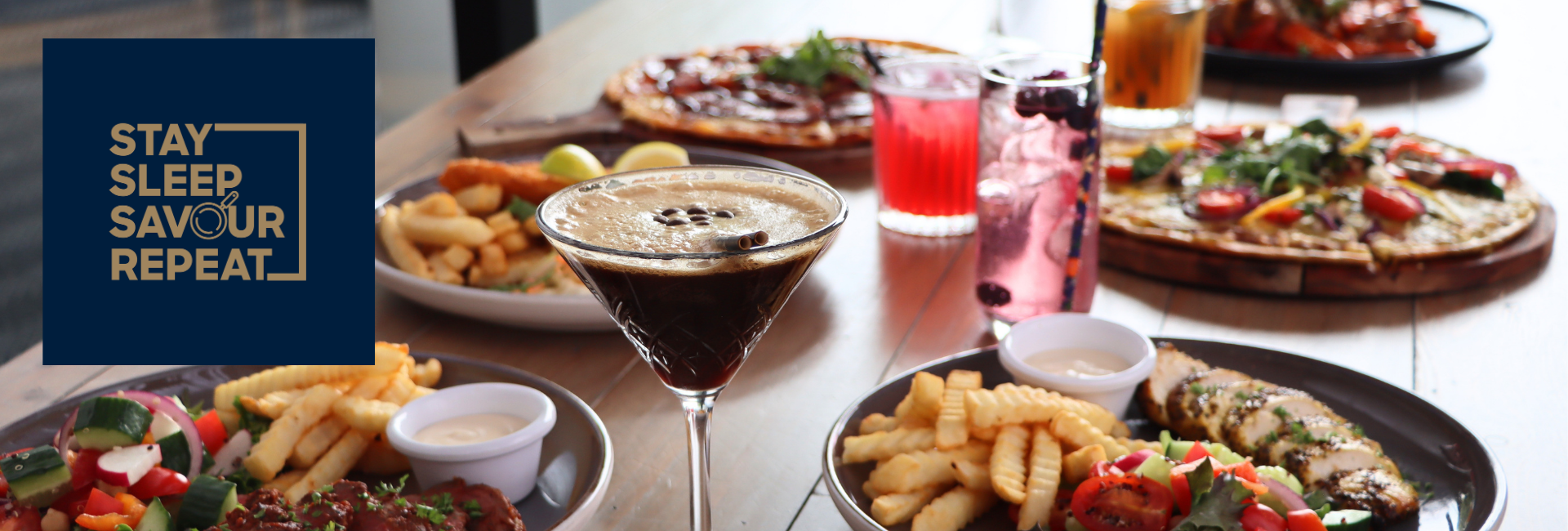 Stay. Sleep. Savour. Repeat. Hero Banner